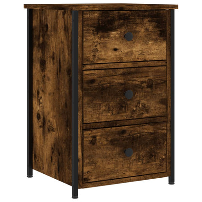vidaXL Bedside Cabinet Smoked Oak 40x36x60 cm Engineered Wood