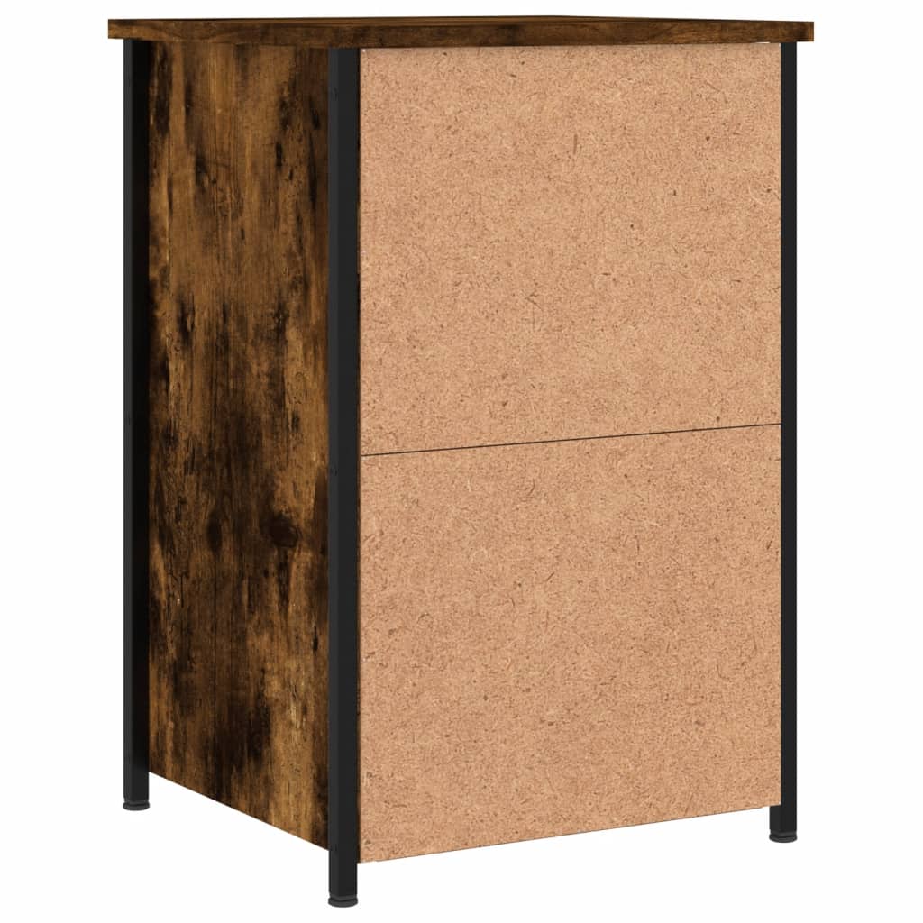 vidaXL Bedside Cabinet Smoked Oak 40x36x60 cm Engineered Wood