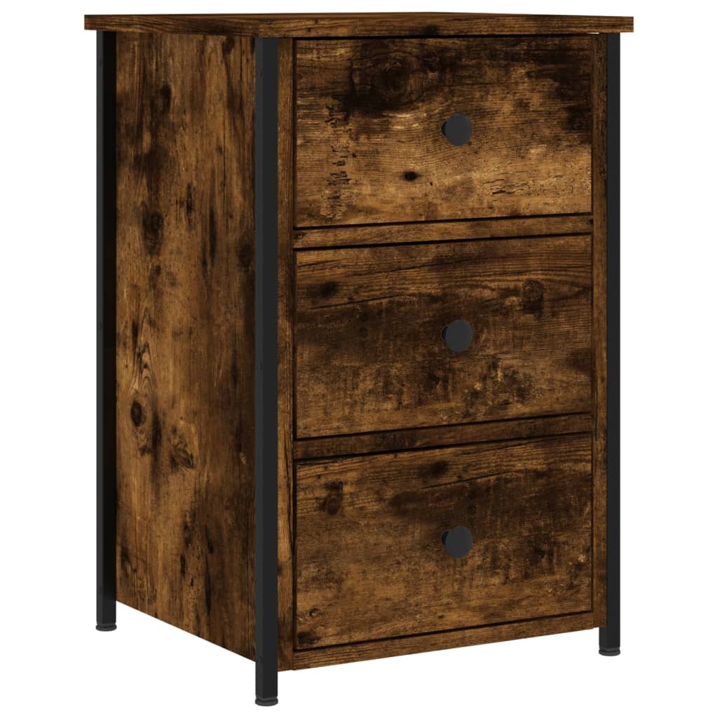 vidaXL Bedside Cabinets 2 pcs Smoked Oak 40x36x60 cm Engineered Wood
