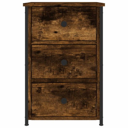 vidaXL Bedside Cabinets 2 pcs Smoked Oak 40x36x60 cm Engineered Wood