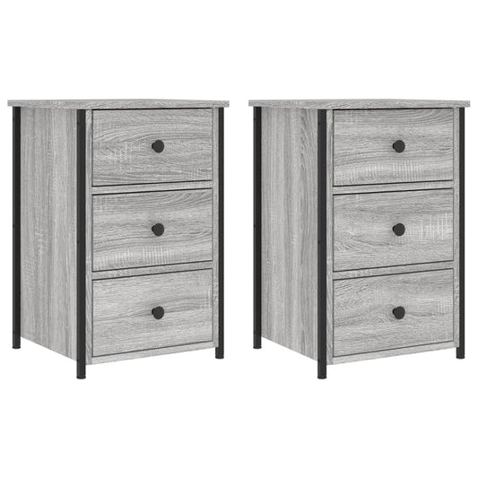 vidaXL Bedside Cabinets 2 pcs Grey Sonoma 40x36x60 cm Engineered Wood