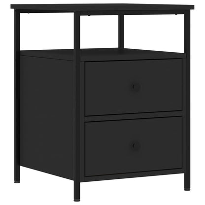 vidaXL Bedside Cabinets 2 pcs Black 44x45x60 cm Engineered Wood