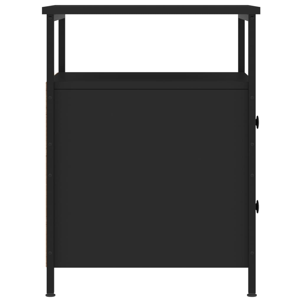vidaXL Bedside Cabinets 2 pcs Black 44x45x60 cm Engineered Wood