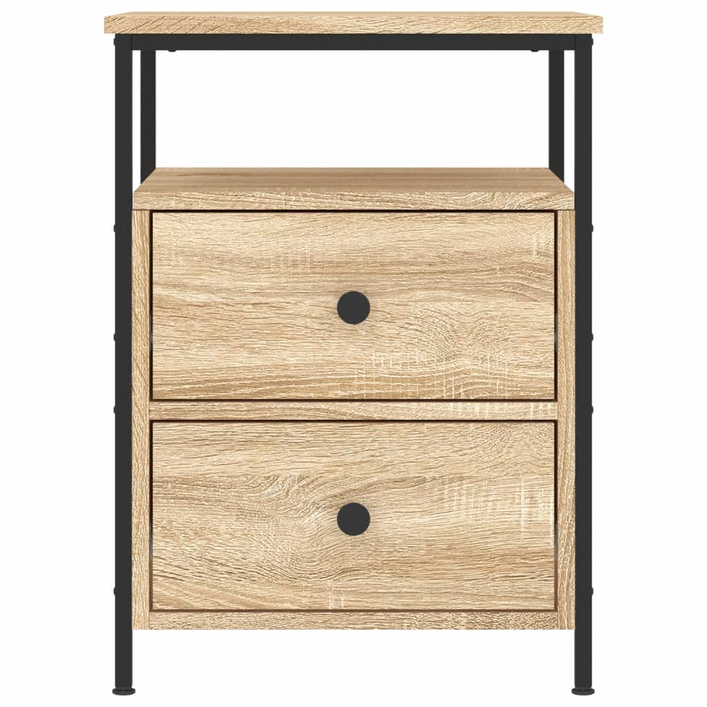 vidaXL Bedside Cabinets 2 pcs Sonoma Oak 44x45x60 cm Engineered Wood
