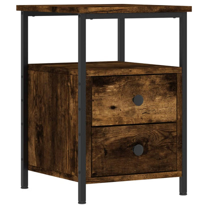 vidaXL Bedside Cabinets 2 pcs Smoked Oak 34x35.5x50 cm Engineered Wood