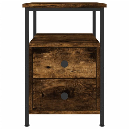 vidaXL Bedside Cabinets 2 pcs Smoked Oak 34x35.5x50 cm Engineered Wood