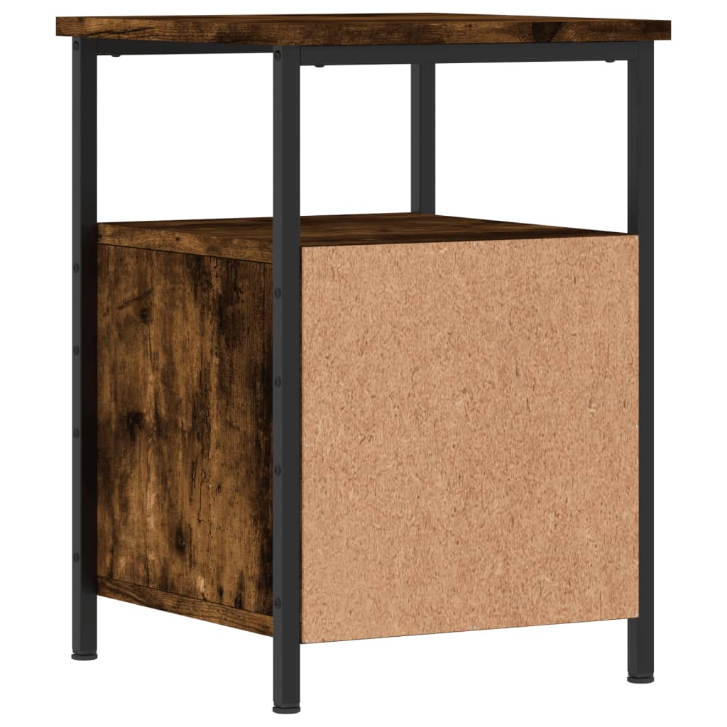 vidaXL Bedside Cabinets 2 pcs Smoked Oak 34x35.5x50 cm Engineered Wood