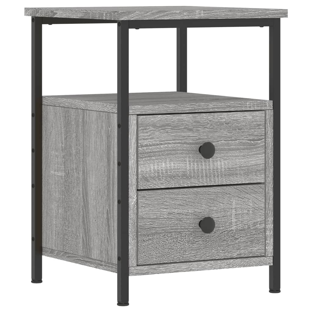 vidaXL Bedside Cabinet Grey Sonoma 34x35.5x50 cm Engineered Wood