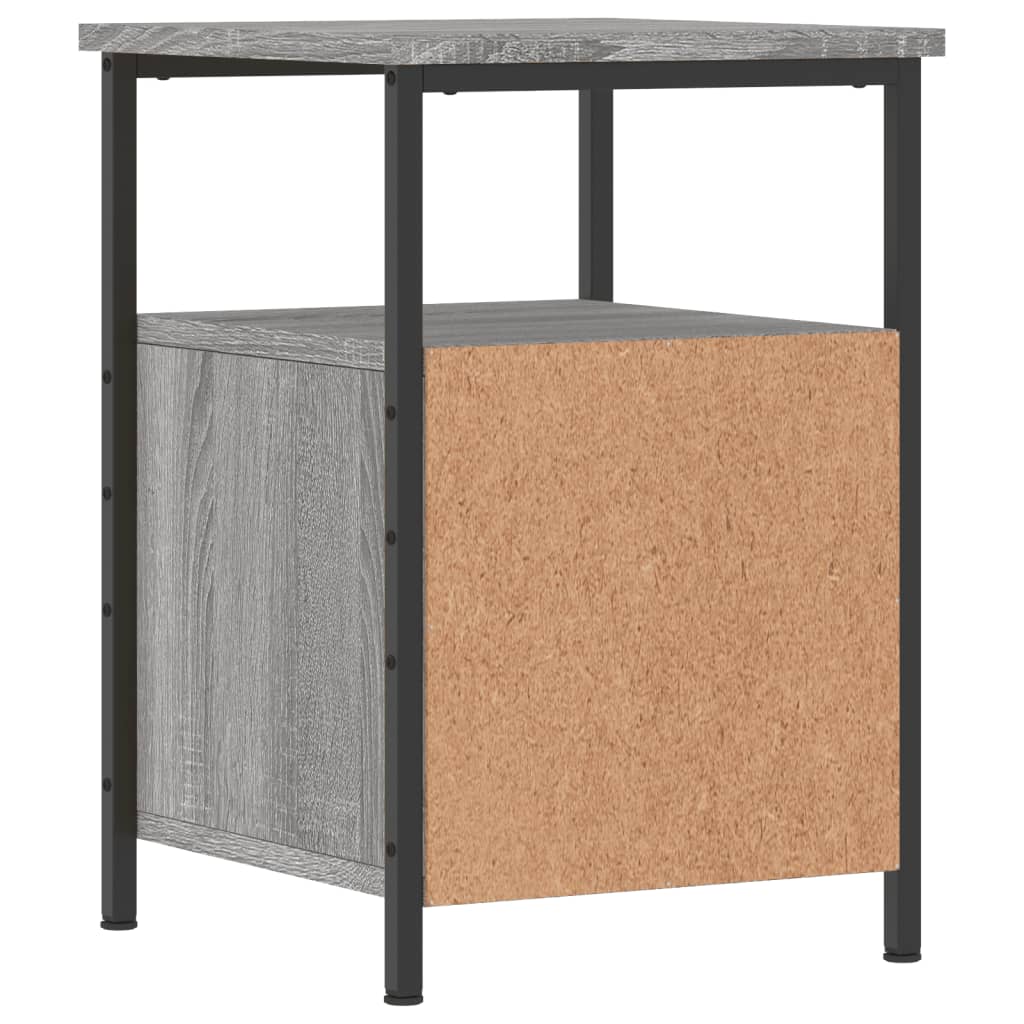 vidaXL Bedside Cabinet Grey Sonoma 34x35.5x50 cm Engineered Wood