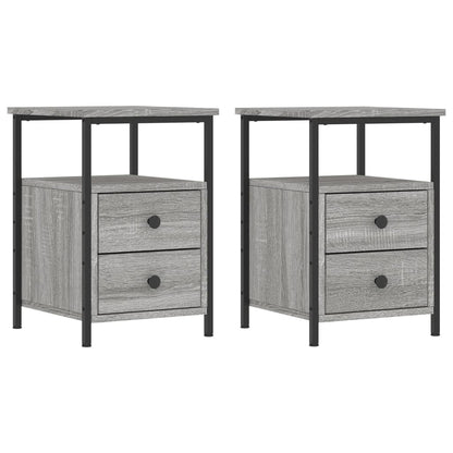 vidaXL Bedside Cabinets 2 pcs Grey Sonoma 34x35.5x50 cm Engineered Wood