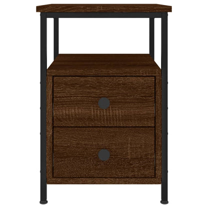 vidaXL Bedside Cabinets 2 pcs Brown Oak 34x35.5x50 cm Engineered Wood