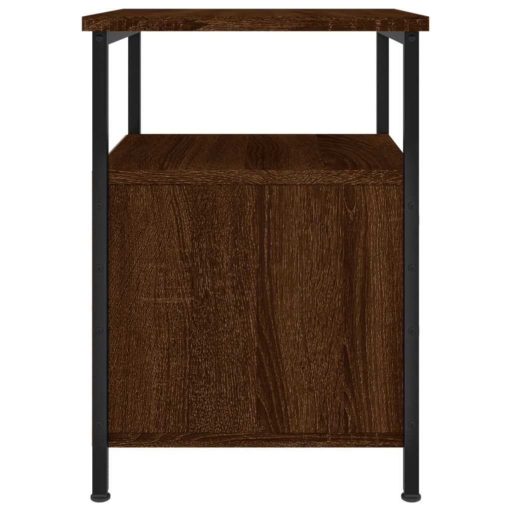 vidaXL Bedside Cabinets 2 pcs Brown Oak 34x35.5x50 cm Engineered Wood