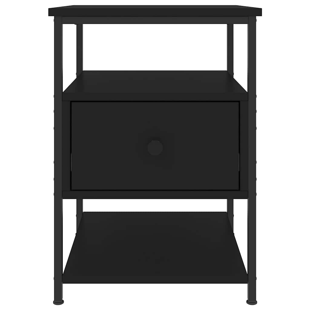 vidaXL Bedside Cabinets 2 pcs Black 40x42x56 cm Engineered Wood