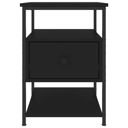 vidaXL Bedside Cabinets 2 pcs Black 40x42x56 cm Engineered Wood