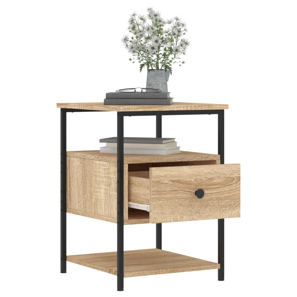 vidaXL Bedside Cabinet Sonoma Oak 40x42x56 cm Engineered Wood