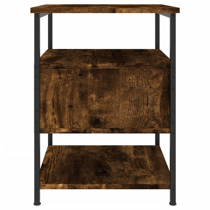 vidaXL Bedside Cabinet Smoked Oak 40x42x56 cm Engineered Wood