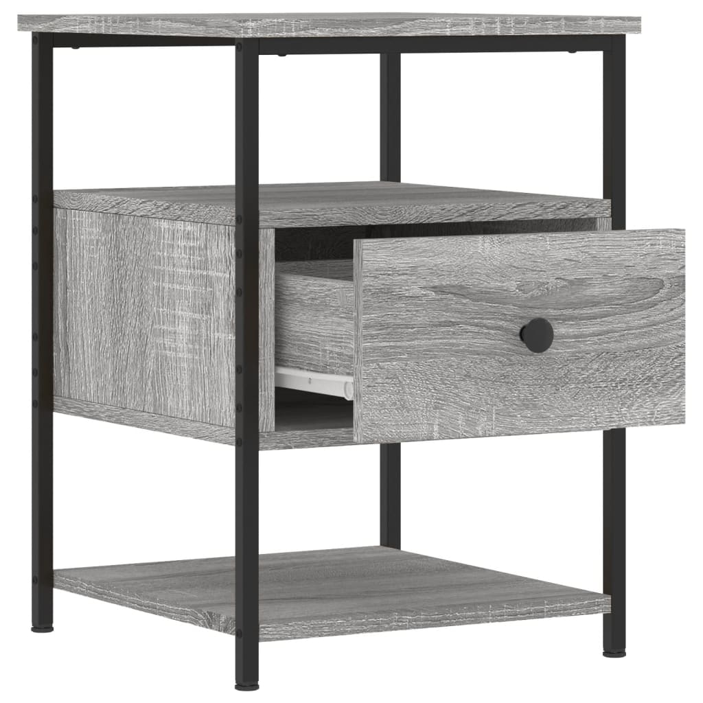 vidaXL Bedside Cabinet Grey Sonoma 40x42x56 cm Engineered Wood