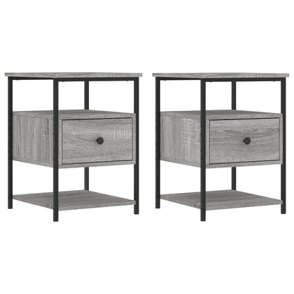 vidaXL Bedside Cabinets 2 pcs Grey Sonoma 40x42x56 cm Engineered Wood