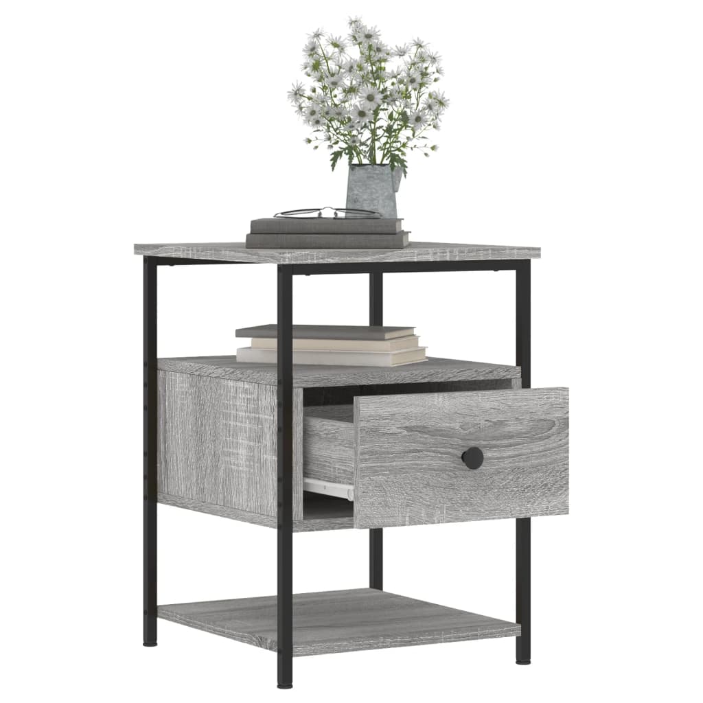 vidaXL Bedside Cabinets 2 pcs Grey Sonoma 40x42x56 cm Engineered Wood