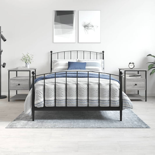 vidaXL Bedside Cabinets 2 pcs Grey Sonoma 40x42x56 cm Engineered Wood