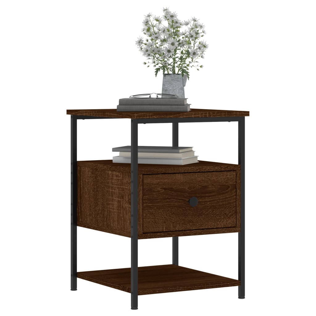 vidaXL Bedside Cabinets 2 pcs Brown Oak 40x42x56 cm Engineered Wood
