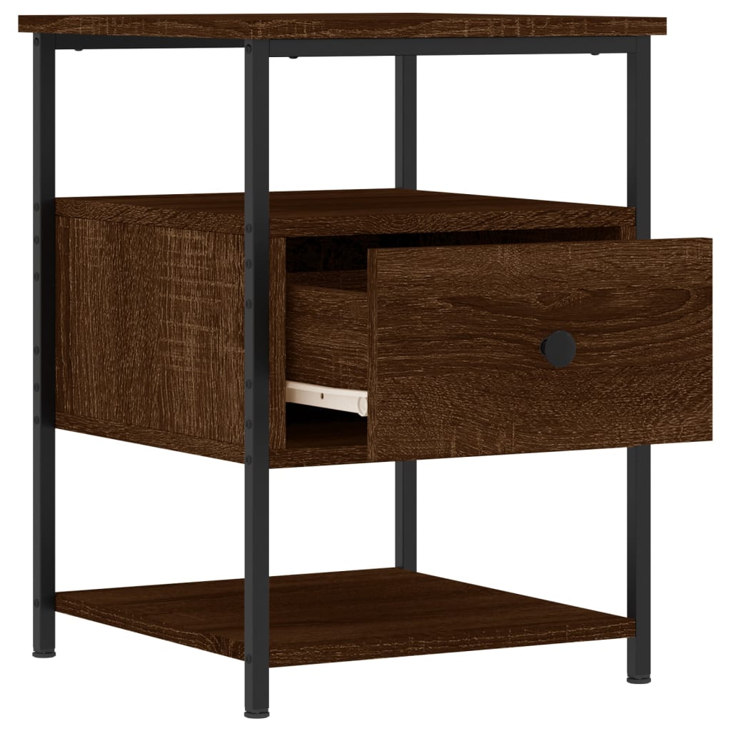 vidaXL Bedside Cabinets 2 pcs Brown Oak 40x42x56 cm Engineered Wood
