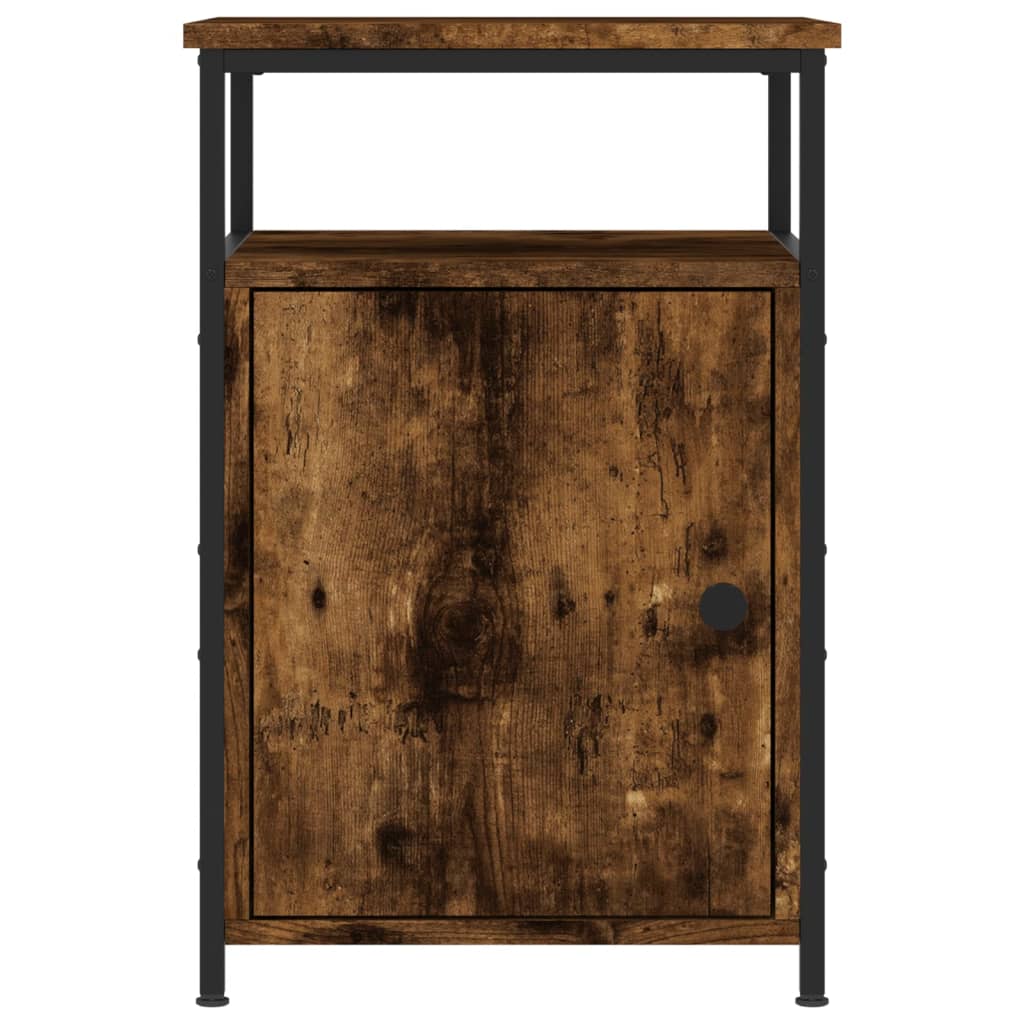 vidaXL Bedside Cabinet Smoked Oak 40x42x60 cm Engineered Wood