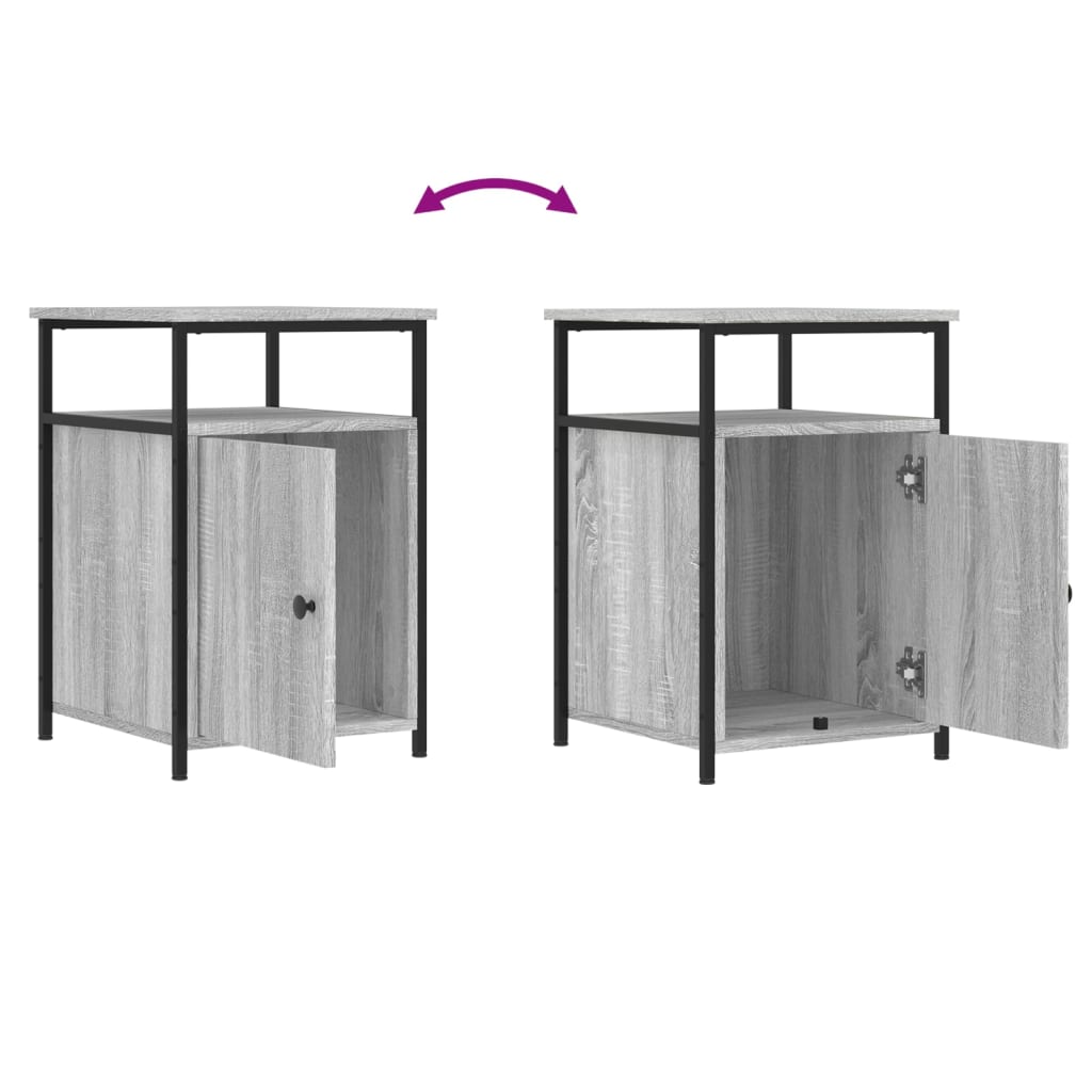 vidaXL Bedside Cabinet Grey Sonoma 40x42x60 cm Engineered Wood