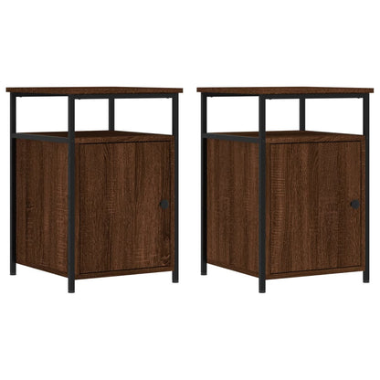 vidaXL Bedside Cabinets 2 pcs Brown Oak 40x42x60 cm Engineered Wood