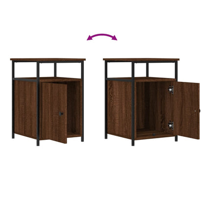 vidaXL Bedside Cabinets 2 pcs Brown Oak 40x42x60 cm Engineered Wood