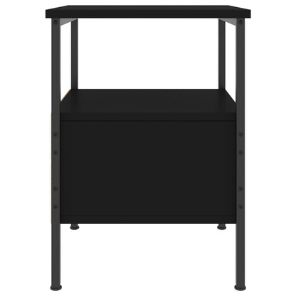 vidaXL Bedside Cabinet Black 34x36x50 cm Engineered Wood