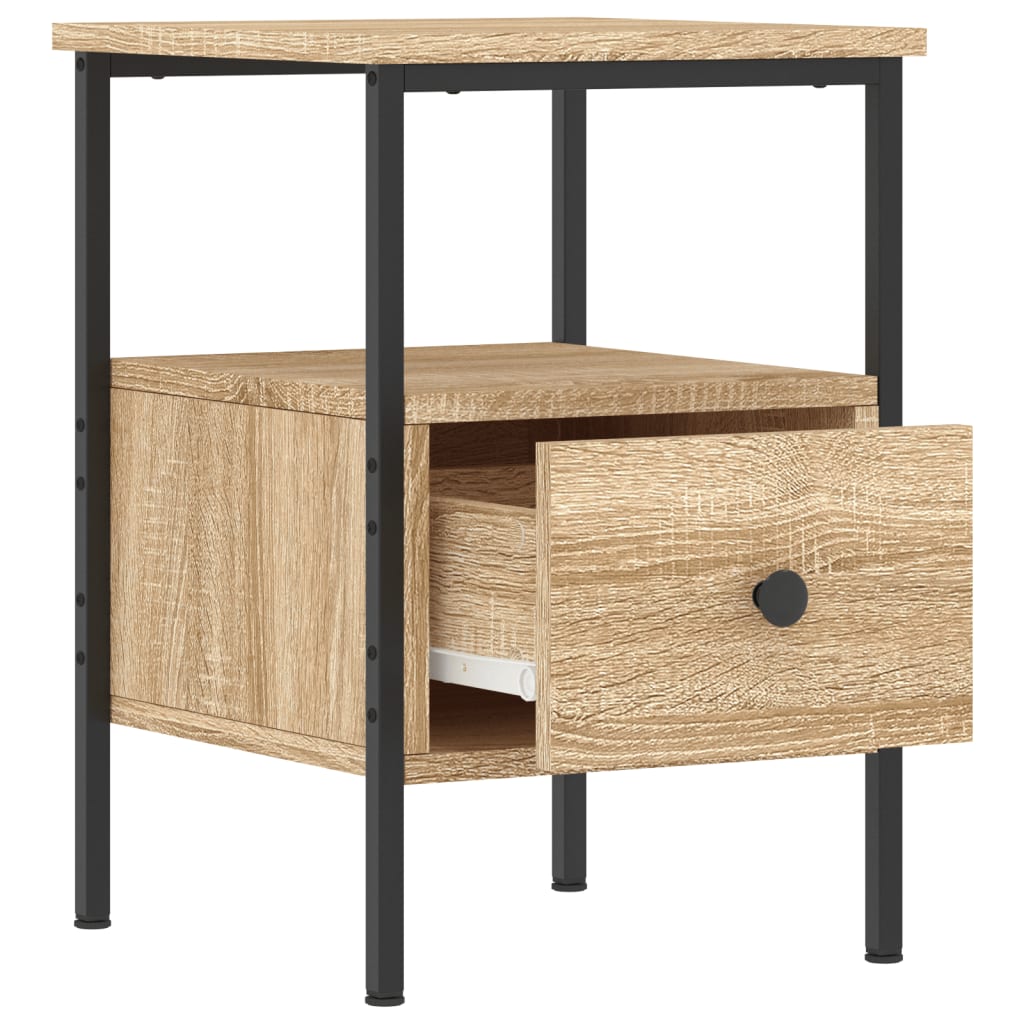 vidaXL Bedside Cabinet Sonoma Oak 34x36x50 cm Engineered Wood