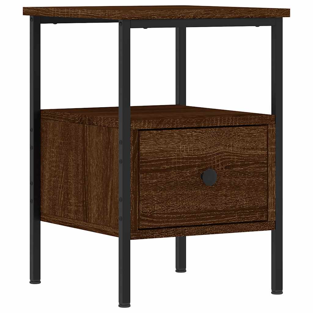 vidaXL Bedside Cabinets 2 pcs Brown Oak 34x36x50 cm Engineered Wood