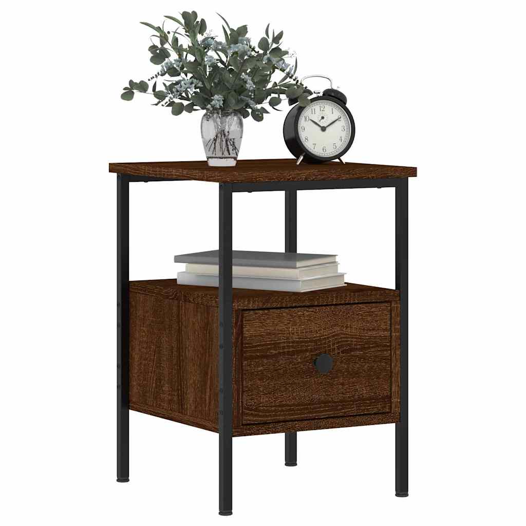 vidaXL Bedside Cabinets 2 pcs Brown Oak 34x36x50 cm Engineered Wood