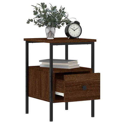 vidaXL Bedside Cabinets 2 pcs Brown Oak 34x36x50 cm Engineered Wood