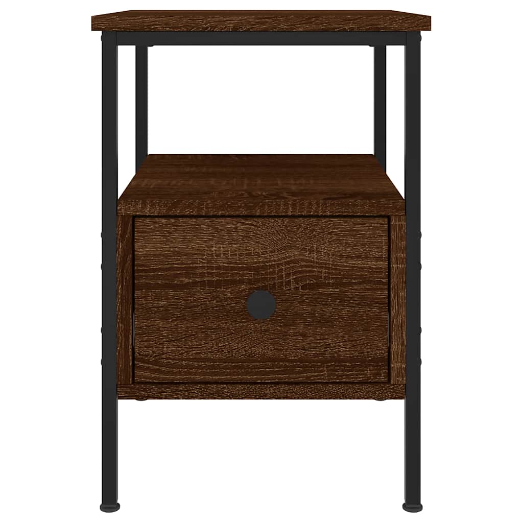 vidaXL Bedside Cabinets 2 pcs Brown Oak 34x36x50 cm Engineered Wood