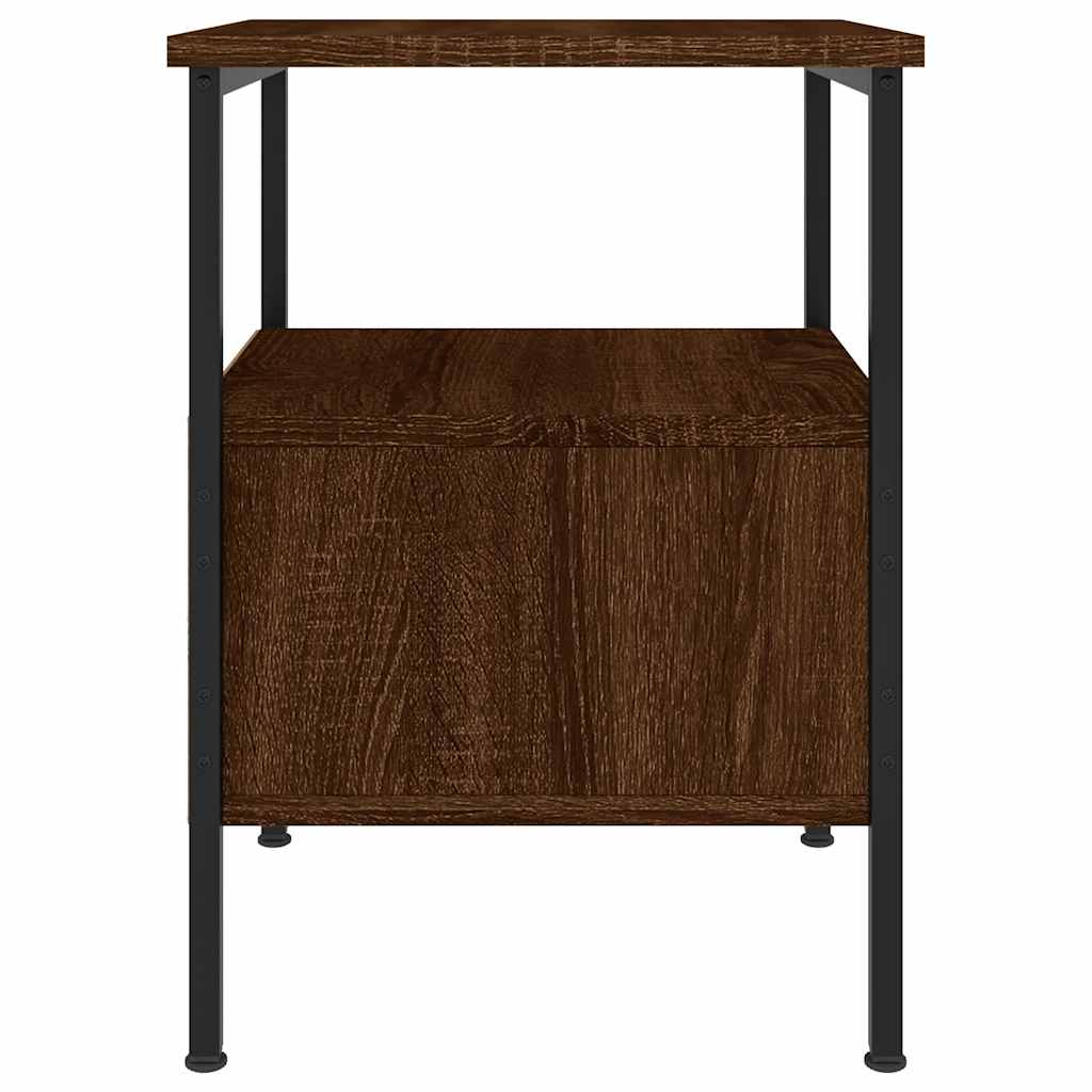 vidaXL Bedside Cabinets 2 pcs Brown Oak 34x36x50 cm Engineered Wood