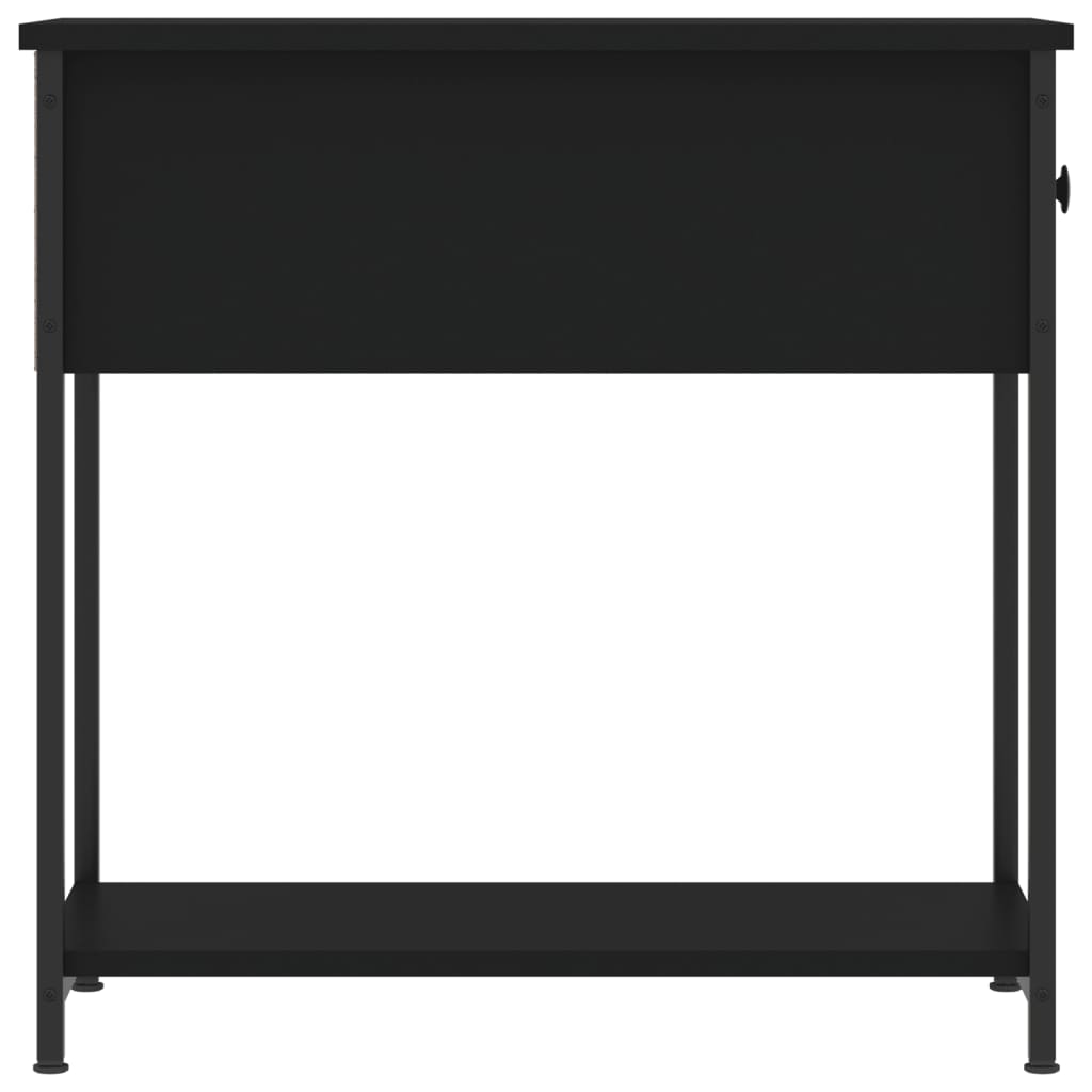 vidaXL Bedside Cabinet Black 30x60x60 cm Engineered Wood