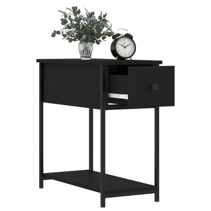 vidaXL Bedside Cabinet | Set of 2 | Black | Engineered wood, iron | Compact