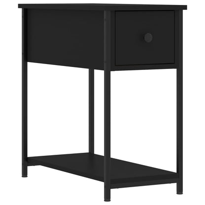 vidaXL Bedside Cabinet | Set of 2 | Black | Engineered wood, iron | Compact