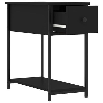 vidaXL Bedside Cabinet | Set of 2 | Black | Engineered wood, iron | Compact