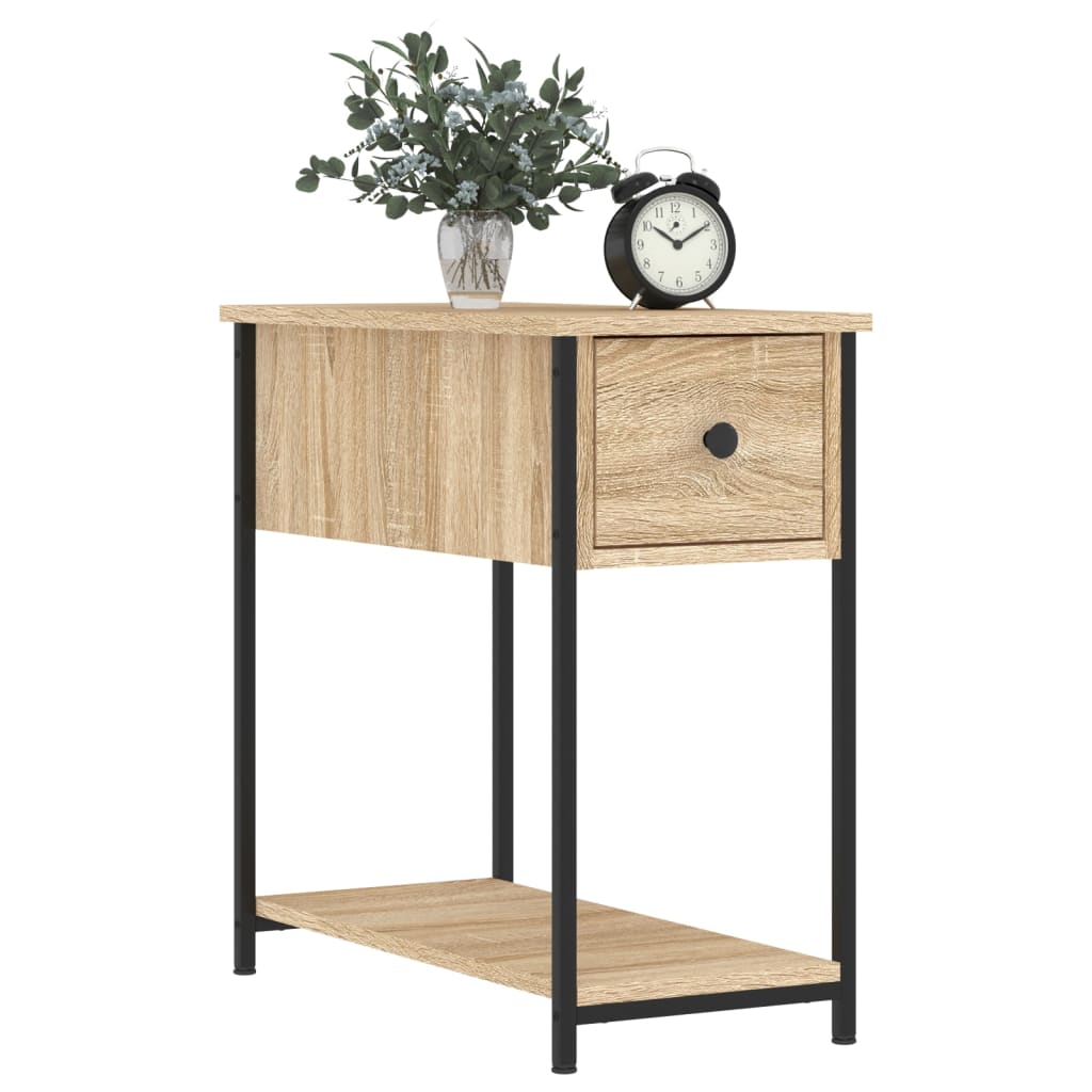 vidaXL Bedside Cabinet | Set of 2 | Sonoma oak | Engineered wood, iron | Compact