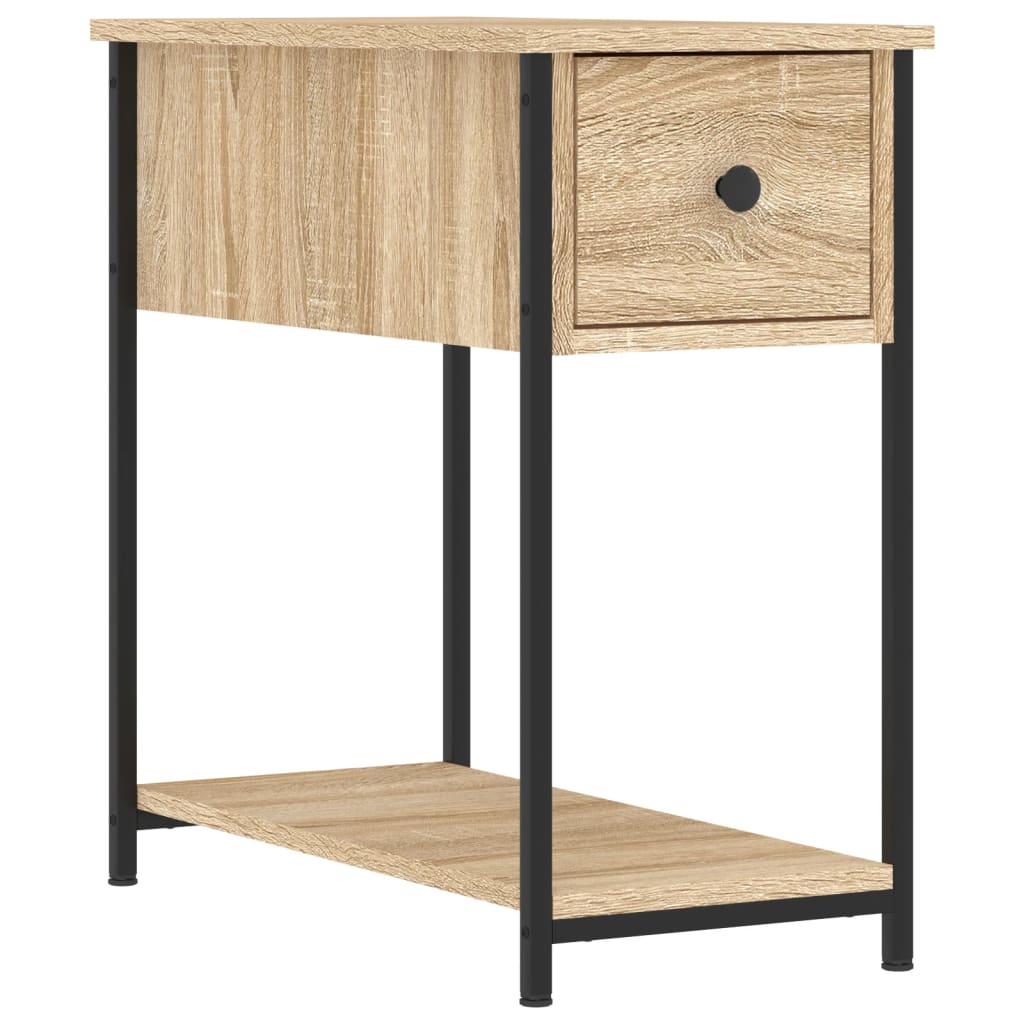 vidaXL Bedside Cabinet | Set of 2 | Sonoma oak | Engineered wood, iron | Compact