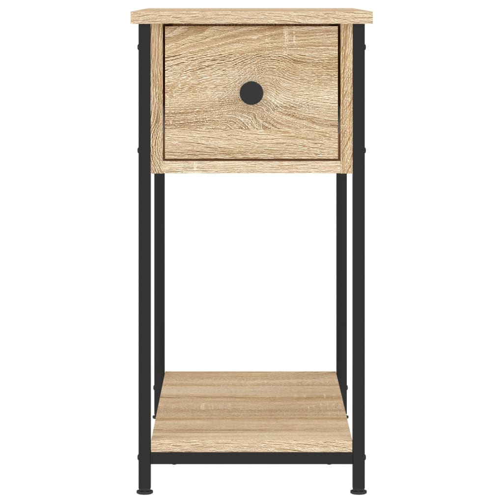 vidaXL Bedside Cabinet | Set of 2 | Sonoma oak | Engineered wood, iron | Compact