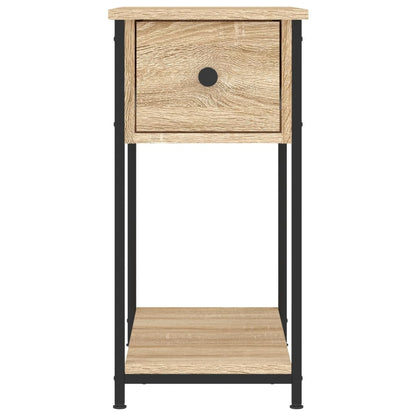 vidaXL Bedside Cabinet | Set of 2 | Sonoma oak | Engineered wood, iron | Compact