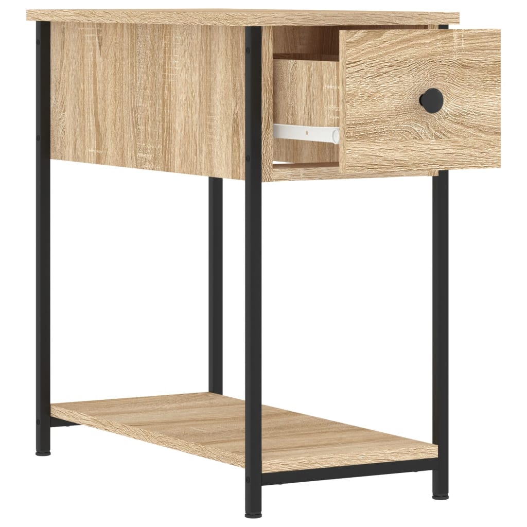 vidaXL Bedside Cabinet | Set of 2 | Sonoma oak | Engineered wood, iron | Compact