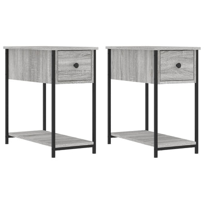 vidaXL Bedside Cabinet | Set of 2 | Grey Sonoma | Engineered wood, iron