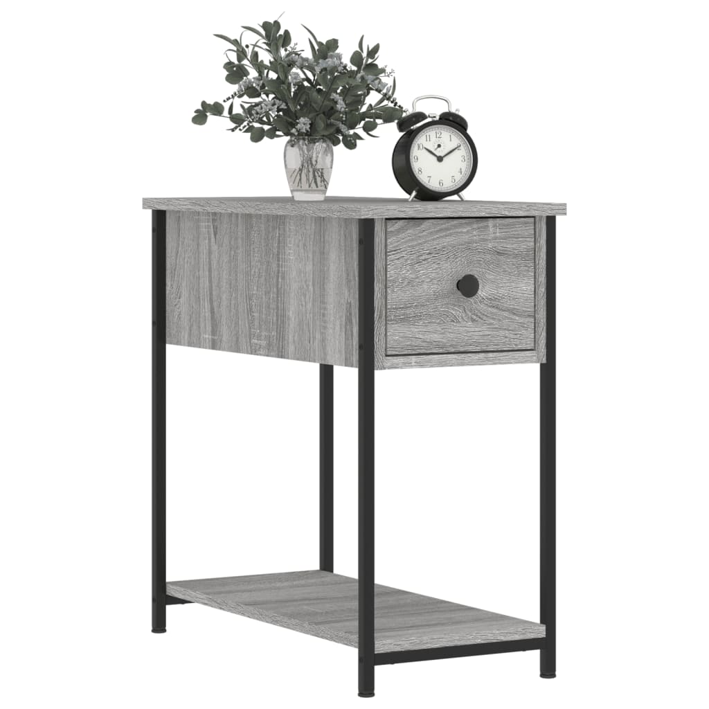 vidaXL Bedside Cabinet | Set of 2 | Grey Sonoma | Engineered wood, iron