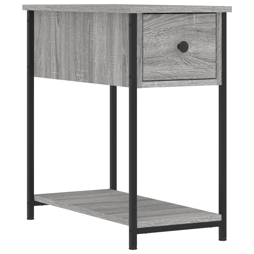 vidaXL Bedside Cabinet | Set of 2 | Grey Sonoma | Engineered wood, iron