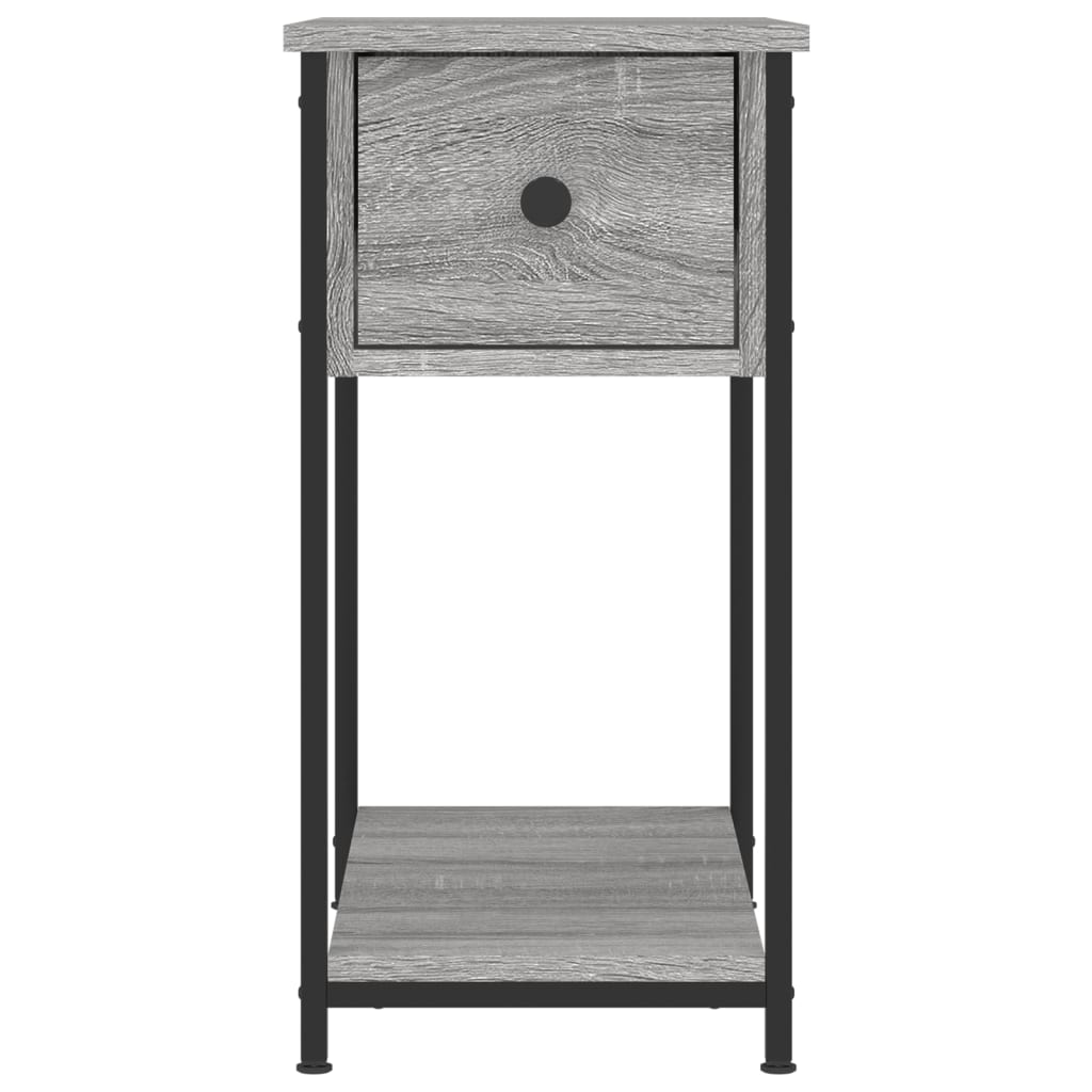 vidaXL Bedside Cabinet | Set of 2 | Grey Sonoma | Engineered wood, iron